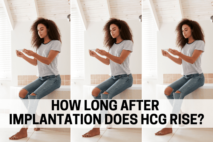 how long after implantation does hcg rise