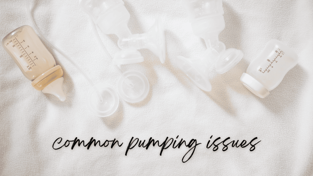 A woman troubleshooting a breast pump